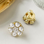 Accesorii decorative pentru nasturi model floral alb 22 mm