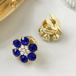 Accesorii decorative pentru nasturi model floral albastru 22 mm
