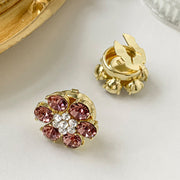 Accesorii decorative pentru nasturi model floral burgundy 18 mm