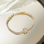 Brățară Tennis eleganta placată cu aur 18k cu zirconiu