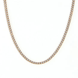 Colier Tennis 4 mm cu zirconiu placat cu aur 18k 40 5 cm