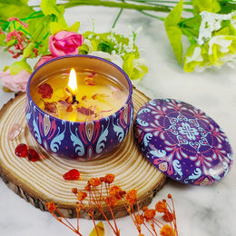 Lumânare din ceară de soia vintage aromă violete
